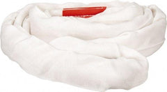 Lift-All - 6' Long x 2-1/8" Wide, 16,800 Lb Vertical Capacity, Polyester Web Sling - 13,400 Lb Choker Capacity, White - USA Tool & Supply