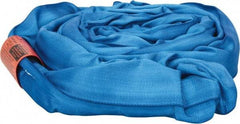 Lift-All - 6' Long x 2-5/8" Wide, 21,200 Lb Vertical Capacity, Polyester Web Sling - 17,000 Lb Choker Capacity, 1-3/4" Diam Chain, Blue - USA Tool & Supply