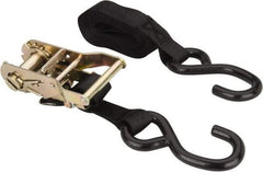 Lift-All - 10' Long x 1" Wide, 1,000 Lb Basket Capacity, 700 Lb Vertical Capacity, Nylon Web Sling - Black - USA Tool & Supply