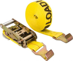 Lift-All - 27' Long x 2" Wide, 1,600 Lb Basket Capacity, 1,600 Lb Vertical Capacity, Polyester Web Sling - Yellow - USA Tool & Supply