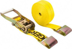 Lift-All - 27' Long x 2" Wide, 3,300 Lb Basket Capacity, 3,300 Lb Vertical Capacity, Polyester Web Sling - Yellow - USA Tool & Supply