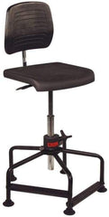 Lyon - Adjustable Chair - Polyurethane Seat, Black - USA Tool & Supply