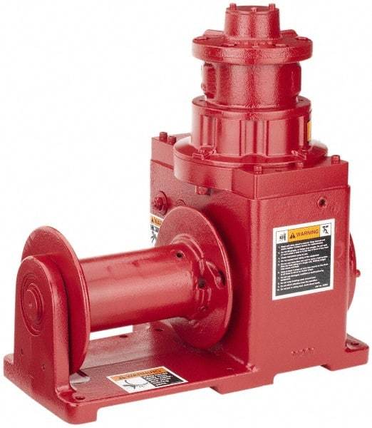 THERN - 2,000 Lbs. Cable Limit Pneumatic Dura-Hoist Winch - 50 Ft. Cable Long - USA Tool & Supply