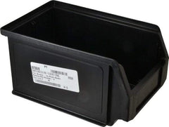 SSI Schaefer - 11 Lb. Load Capacity, 9-1/4" Deep, Black Polypropylene Hopper Stacking Bin - 4-3/4" High x 5-3/4" Wide x 9-1/4" Long - USA Tool & Supply