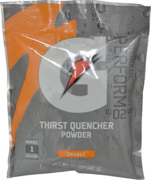 Gatorade - 8.5 oz Pack Orange Activity Drink - Powdered, Yields 1 Gal - USA Tool & Supply