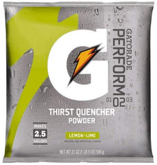 Gatorade - 21 oz Pack Lemon-Lime Activity Drink - Powdered, Yields 2.5 Gal - USA Tool & Supply