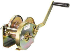 THERN - 2000/850 Lbs. Load Limit Marine Spur Gear Winch - 2,000 Lbs. Line Pull Capacity, 22 Lbs. Force to Lift 1,000 Pounds, 1/4 inch Cable Diameter - USA Tool & Supply