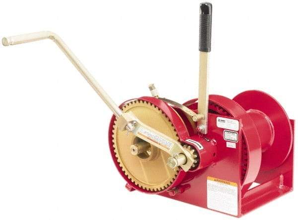 THERN - 4000/2000 Lbs. Load Limit Marine Spur Gear Winch - 4,000 Lbs. Line Pull Capacity, 10 Lbs. Force to Lift 1,000 Pounds, 3/8 inch Cable Diameter - USA Tool & Supply