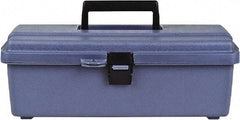 Flambeau - 1 Compartment 1 Tray Utility Tool Box - 13" Wide x 5-3/8" Deep x 4-3/4" High, Copolymer Resin, Gray - USA Tool & Supply