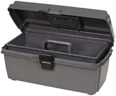 Flambeau - 1 Compartment 1 Tray Utility Tool Box - 14-1/2" Wide x 6-1/8" Deep x 6" High, Copolymer Resin, Gray - USA Tool & Supply