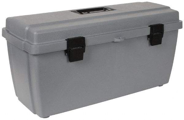 Flambeau - 1 Compartment 1 Tray Utility Tool Box - 20-5/8" Wide x 7-1/2" Deep x 10" High, Copolymer Resin, Gray - USA Tool & Supply