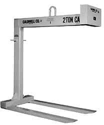 Caldwell - 6,000 Lb Capacity Pallet Lifter - 42" Long x 5" Wide, 4" Eye Thickness, 25" Outside Diameter - USA Tool & Supply