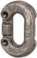 Campbell - Clear Carbon Steel Connecting Link - 5/16" Diameter, 2,000 Lb Load Limit - USA Tool & Supply