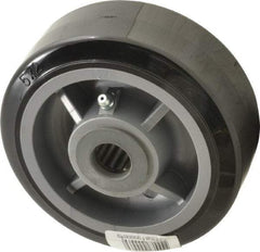 Fairbanks - 5 Inch Diameter x 2 Inch Wide, Polyurethane Caster Wheel - 750 Lb. Capacity, 2-3/16 Inch Hub Length, 3/4 Inch Axle Diameter, Roller Bearing - USA Tool & Supply