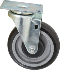 Fairbanks - 5" Diam x 1-1/4" Wide x 6-15/32" OAH Top Plate Mount Swivel Caster - Polyurethane, 275 Lb Capacity, Ball Bearing, 2-7/8 x 3-5/8" Plate - USA Tool & Supply