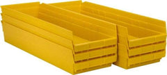 Akro-Mils - 23-5/8" Deep, Yellow Hopper Shelf Bin - 4" High x 8-3/8" Wide x 23-5/8" Long - USA Tool & Supply