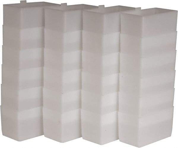 Akro-Mils - 2.8" Wide x 3" High, Clear Bin Cup - Use with Akro-Mils - 30-120, 30-130, 30-150, 30-170, 30-128, 30-138, 30-158, 30-178, 30-124, 30-164, 30-184, 30-174 - USA Tool & Supply