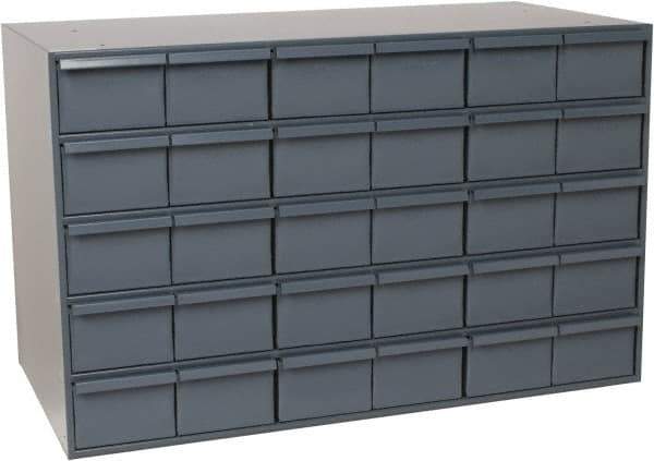 Durham - 30 Drawer, Small Parts Steel Storage Cabinet - 17-1/4" Deep x 33-3/4" Wide x 21-1/8" High - USA Tool & Supply