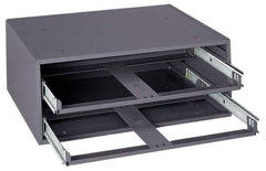 Durham - 2 Drawer, Small Parts Slide Rack Cabinet - 15-3/4" Deep x 20" Wide x 8-1/8" High - USA Tool & Supply