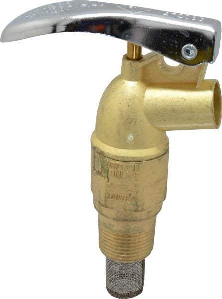 Value Collection - 3/4" NPT Zinc Rigid Drum Faucet - FM Approved, External Arrester, Self Closing - USA Tool & Supply