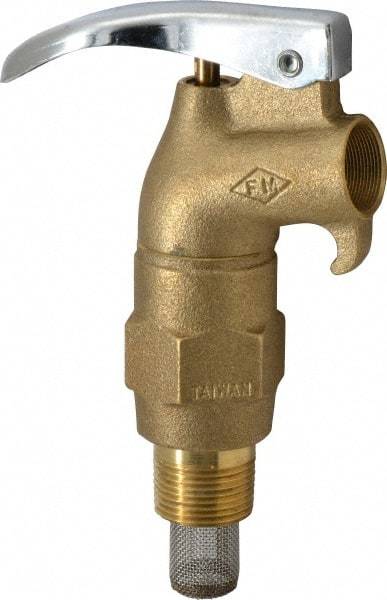 Value Collection - 3/4" NPT Brass Rigid Drum Faucet - FM Approved, External Arrester, Self Closing - USA Tool & Supply