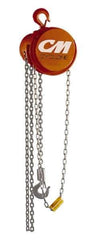 CM - 16,000 Lb Lifting Capacity, 8' Lift Height, Hand Hoist - Made from Chain, 208' Overhaul to Lift 1', 89 Lb Avg Pull to Lift Rated Load, 4 Chains - USA Tool & Supply