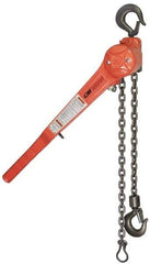 CM - 3,000 Lb Lifting Capacity, Lever Hoist - Made from Chain, 83 Lb Avg Pull to Lift Rated Load - USA Tool & Supply