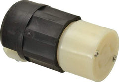 Leviton - 125/250 VAC, 20 Amp, L14-20R Configuration, Industrial Grade, Self Grounding Connector - 1 Phase, 3 Poles, 0.595 to 0.895 Inch Cord Diameter - USA Tool & Supply
