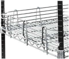 Value Collection - 42" Wide, 4" High, Open Shelving Accessory/Component - Chrome Finish, 1/2" Deep, Use with NuLine Units - USA Tool & Supply