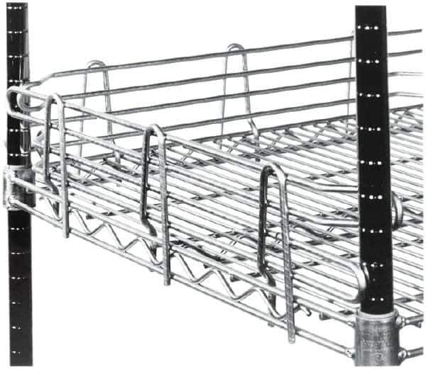 Value Collection - 48" Wide, 4" High, Open Shelving Accessory/Component - Chrome Finish, 1/2" Deep, Use with NuLine Units - USA Tool & Supply