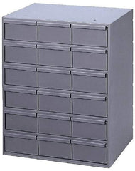 Durham - 18 Drawer, Small Parts Steel Storage Cabinet - 11-5/8" Deep x 17-1/4" Wide x 21-1/4" High - USA Tool & Supply