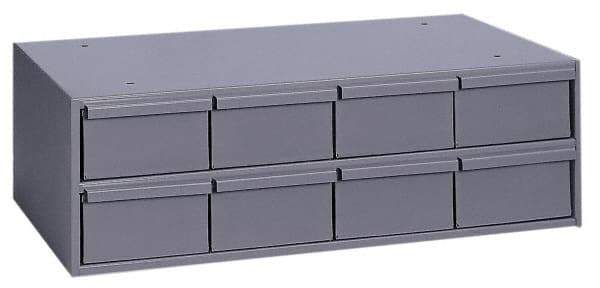 Durham - 8 Drawer, Small Parts Steel Storage Cabinet - 11-5/8" Deep x 22-3/4" Wide x 7-3/8" High - USA Tool & Supply