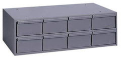 Durham - 8 Drawer, Small Parts Steel Storage Cabinet - 11-5/8" Deep x 22-3/4" Wide x 7-3/8" High - USA Tool & Supply
