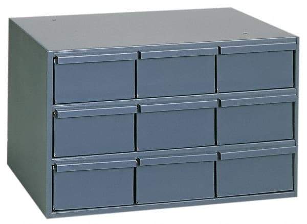 Durham - 9 Drawer, Small Parts Steel Storage Cabinet - 11-5/8" Deep x 17-1/4" Wide x 10-7/8" High - USA Tool & Supply