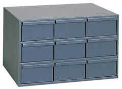 Durham - 9 Drawer, Small Parts Steel Storage Cabinet - 11-5/8" Deep x 17-1/4" Wide x 10-7/8" High - USA Tool & Supply