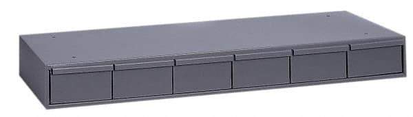 Durham - 6 Drawer, Small Parts Steel Storage Cabinet - 11-5/8" Deep x 33-3/4" Wide x 4" High - USA Tool & Supply