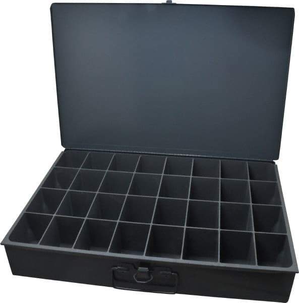 Durham - 32 Compartment Small Steel Storage Drawer - 18 Inches Wide x 12 Inches Deep - USA Tool & Supply
