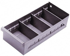 Durham - 11-3/4" Deep, Gray Steel Drawer Bin - 2-3/4" High x 5-3/8" Wide x 11-3/4" Long - USA Tool & Supply