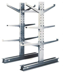 Made in USA - 8 Ft. High, Single Side Upright with Base - 5,300 Lb. Load Limit, 33 Inch Base Length, Uses 12 to 24 Inch Arm - USA Tool & Supply