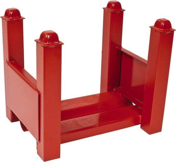 Made in USA - 2,500 Lb Capacity, Orange Stocking Modular Steel Bar Storage Stack - 12" Wide x 13" High - USA Tool & Supply