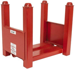 Made in USA - 3,750 Lb Capacity, Orange Stocking Modular Steel Bar Storage Stack - 14" Wide x 17" High - USA Tool & Supply