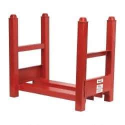 Made in USA - 7,500 Lb Capacity, Orange Stocking Modular Steel Bar Storage Stack - 16" Wide x 23" High - USA Tool & Supply