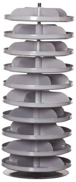 Durham - 41-3/8" High, Steel Rotating Bin Rack - 10 Shelves - USA Tool & Supply