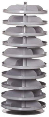 Durham - 65-3/4" High, Steel Rotating Bin Rack - 8 Shelves - USA Tool & Supply