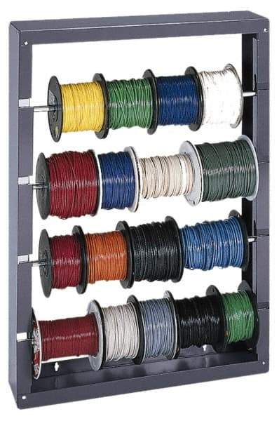 Durham - Gray Wire Spool Rack - 26-1/8" Wide x 37-1/8" High x 6" Deep - USA Tool & Supply