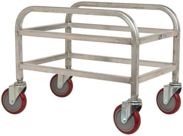 Win-Holt - 16" Wide x 24" Long x 19" High Tote Cart - 1 Slot, 1 Tote, Aluminum - USA Tool & Supply