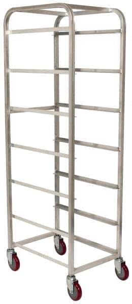Win-Holt - 19" Wide x 27" Long x 71" High Tote Cart - 6 Slot, 6 Tote, Aluminum - USA Tool & Supply