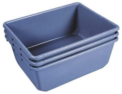 Akro-Mils - 75 Lb Load Capacity Gray Polyethylene Tote Container - Nesting, 24-1/2" Long x 19" Wide x 9-1/2" High - USA Tool & Supply
