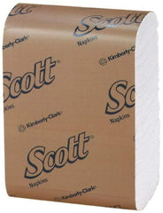 Scott - 8,000 Piece, 7" Long x 12" Wide, Low Fold Dispenser Snack Paper Napkins - 1 Ply - USA Tool & Supply