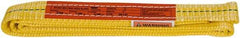 Made in USA - 3' Long x 1" Wide, 2,400 Lb Basket Capacity, 2,400 Lb Vertical Capacity, 1 Ply, Nylon Web Sling - 1,920 Lb Choker Capacity - USA Tool & Supply